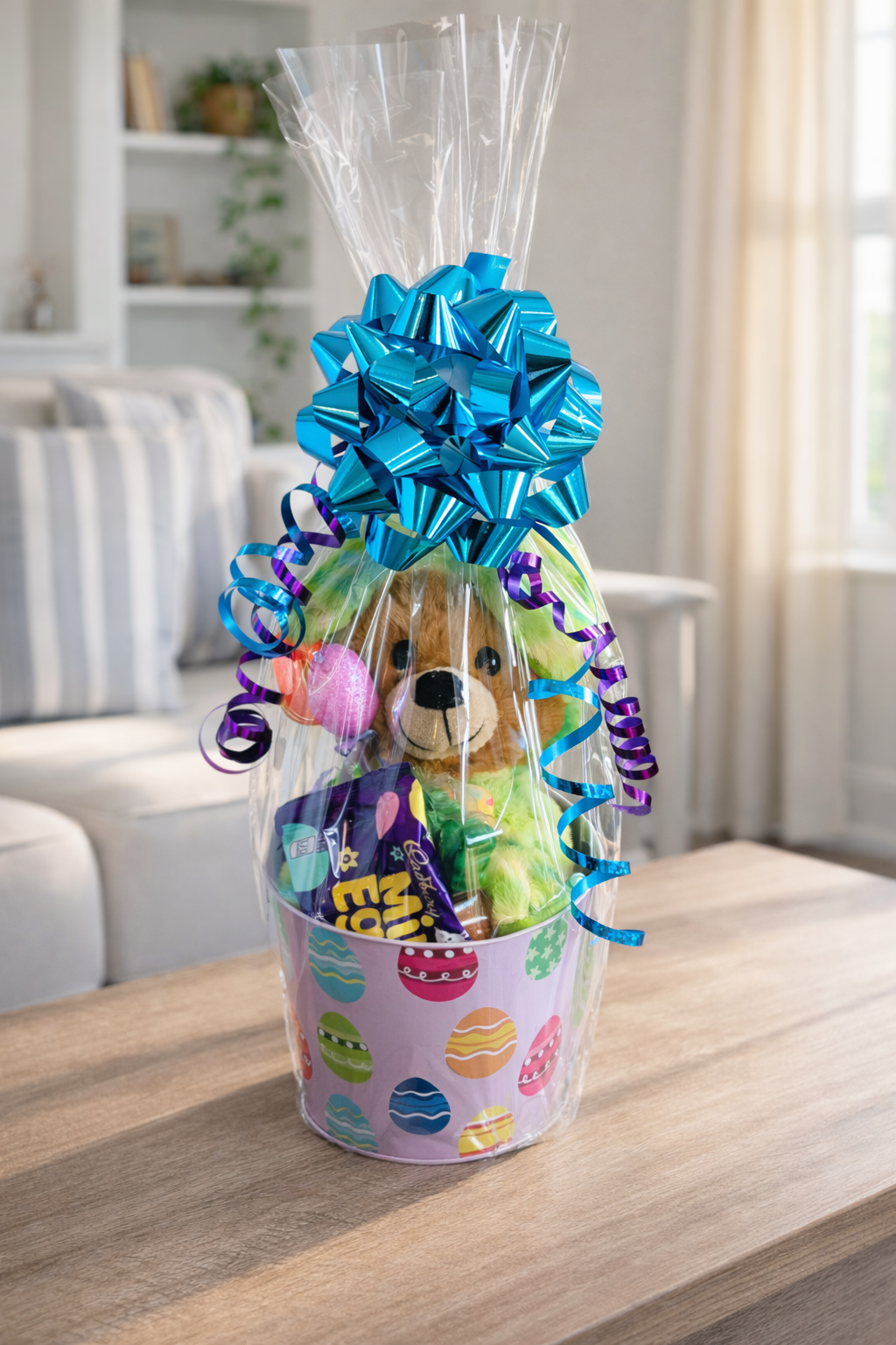 Hoppy Easter Plush Gift Basket