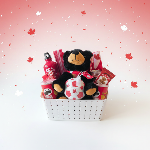 Canada Day Basket Contents - Fun Festive Background