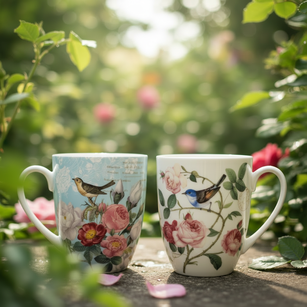 Mcintosh Fine Bone China Floral Tea Cup Set